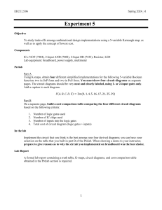 EECE 2106 Experiment 5: K-Map & Logic Design Lab