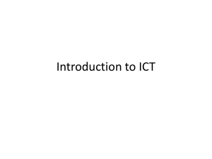 Introduction to ICT: Data, Information, Knowledge