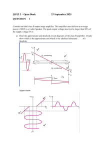Class B Amplifier Quiz: Circuit Diagrams & Calculations