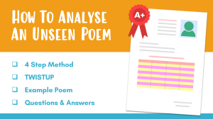 How To Analyse An Unseen Poem