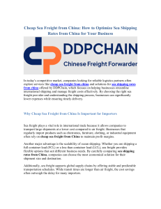 Optimize Sea Freight from China: Shipping Rates Guide