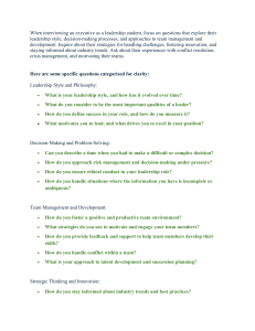 Leadership Interview Questions for Students
