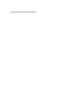 Elements & Black History Word Search Puzzle