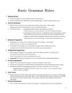 Basic Grammar Rules