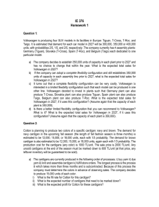 IE 376 Homework 1: Operations Management Problems