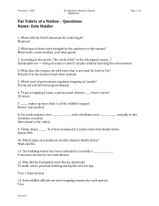 Fur Fabric of a Nation - Questions Worksheet