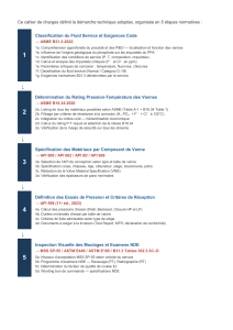 Cahier de charges technique pour la s&eacute;lection des vannes