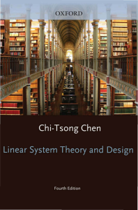 Linear System Theory and Design Textbook by Chen