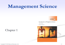 Management Science Chapter 1: Introduction to Problem Solving