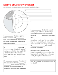 Earth's Structure Worksheet: Label & Color Layers
