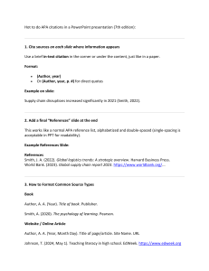 APA Citations in PowerPoint (7th Ed) Guide
