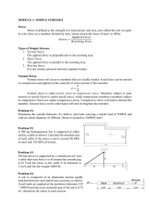 Module 1: Simple Stresses - Engineering Mechanics