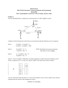 MECH 3010 Homework 4: Truss & Parabolic Interpolation