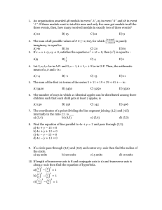 Math Practice Test: Multiple Choice Problems