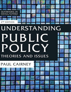 Understanding Public Policy: Theories and Issues 2nd Ed.