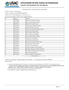 Listado Oficial de Estudiantes - Examen Final Qu&iacute;mica 2