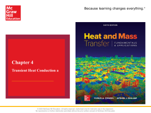 Chapter 4: Transient Heat Conduction