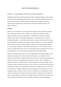 Adult Psychopathology: Schizophrenia Spectrum Module