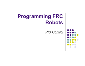 Programming FRC Robots: PID Control Guide