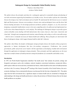 Salutogenic Design for Sustainable Healthy Society