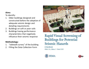 Rapid Visual Screening for Seismic Hazards Handbook
