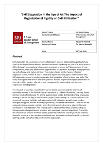 Skill Stagnation in AI Age: Organisational Rigidity Impact