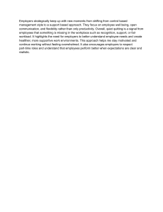 Employer Support vs Control: Quiet Quitting Signals