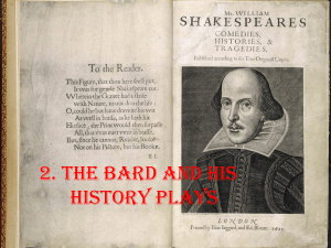 Shakespeare's History Plays: First Folio & Tetralogies