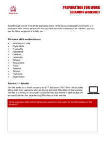 Workplace Skills Scenarios Worksheet