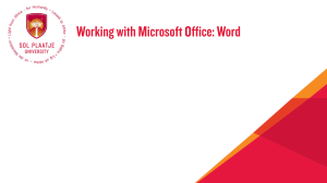 Working with Microsoft Word: A Step-by-Step Guide