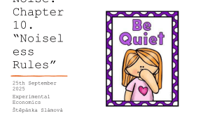 Chapter 10: Noisless Rules - Reducing Noise