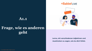 Deutsch A1.1: Frage, wie es anderen geht