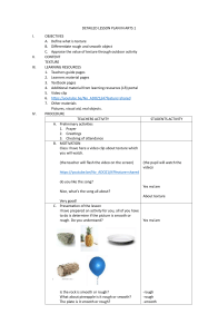 Detailed Lesson Plan on Texture for Arts 1