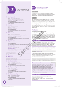 Roadmap B1 Unit 2: Past Simple & Continuous Lesson Plan