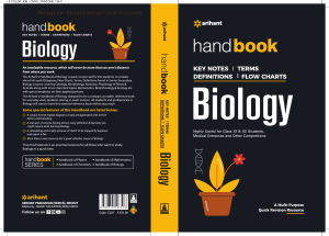 Arihant Biology Handbook: Key Notes, Terms, Definitions for Class 11-12 & Medical Entrances