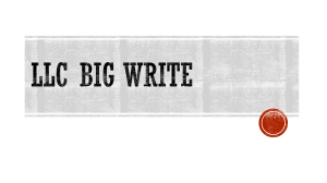 LLC Big Write: Creative Writing Prompts & Story Examples