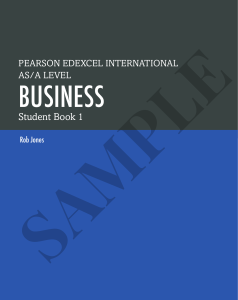 Pearson Edexcel AS/A Level Business Student Book 1
