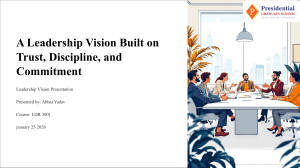 Leadership Vision: Trust, Discipline, Commitment Presentation