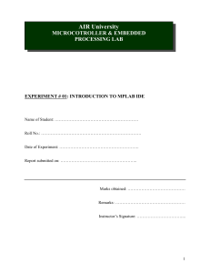 EE-222 Microprocessor Systems Lab Report