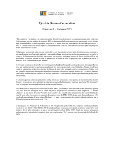 Ejercicio Finanzas Corporativas - Universidad T&eacute;cnica Federico Santa Mar&iacute;a