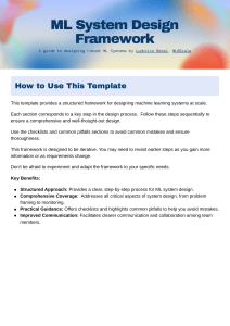 ML System Design Framework: A Guide to Robust ML Systems