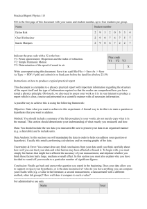 Physics 113 Practical Report Template: Speed of Sound
