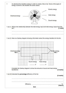 Electrical Fan Energy Transfer & Efficiency