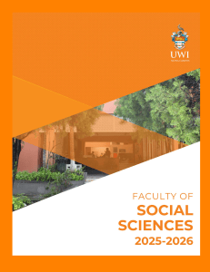 UWI Mona Faculty of Social Sciences Undergraduate Handbook 2025-2026