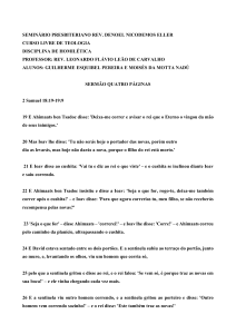 Serm&atilde;o sobre 2 Samuel 18:19-19:9 - Teologia Presbiteriana