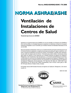 Norma ASHRAE 170-2008: Ventilaci&oacute;n de Centros de Salud