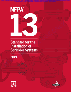 NFPA 13 2019: Sprinkler System Installation Standard