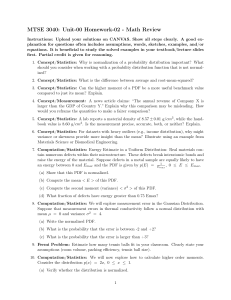 MTSE 3040 Math Review Homework Assignment
