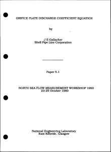 Orifice Plate Discharge Coefficient Equation Research