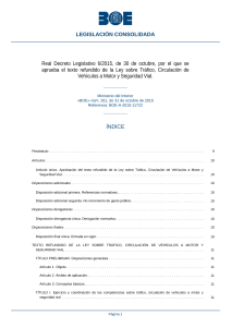 Texto refundido de la Ley de Tr&aacute;fico y Seguridad Vial 2015
